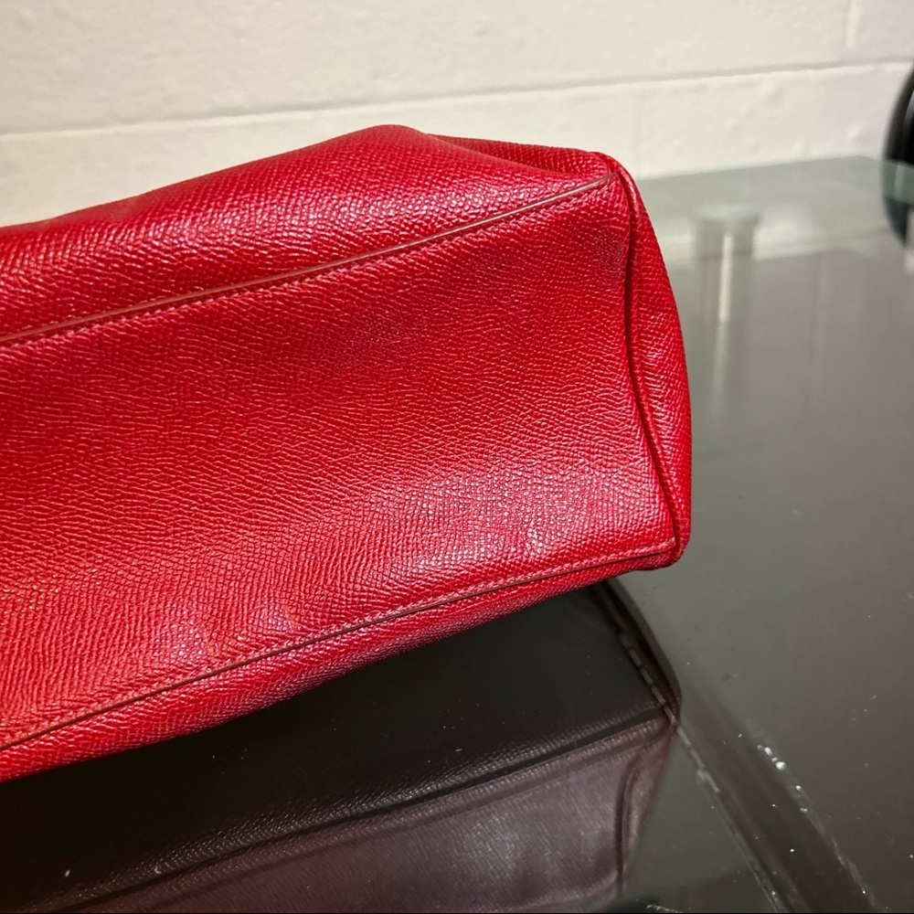 Coach Mini Satchel Handbag- Red - Picture 13 of 16